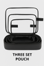 Black Transparent Travel Pouch Set – Pack of 3 (Waterproof, Multipurpose)