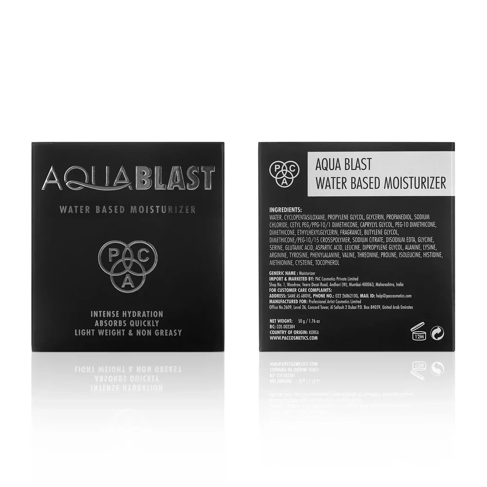 PAC Aqua Blast Water Based Moisturizer gel texture