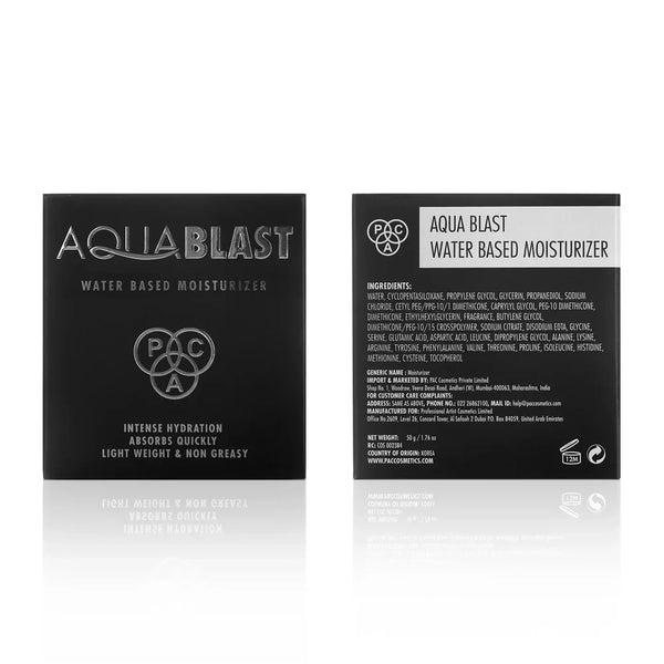 PAC Aqua Blast Water Based Moisturizer gel texture