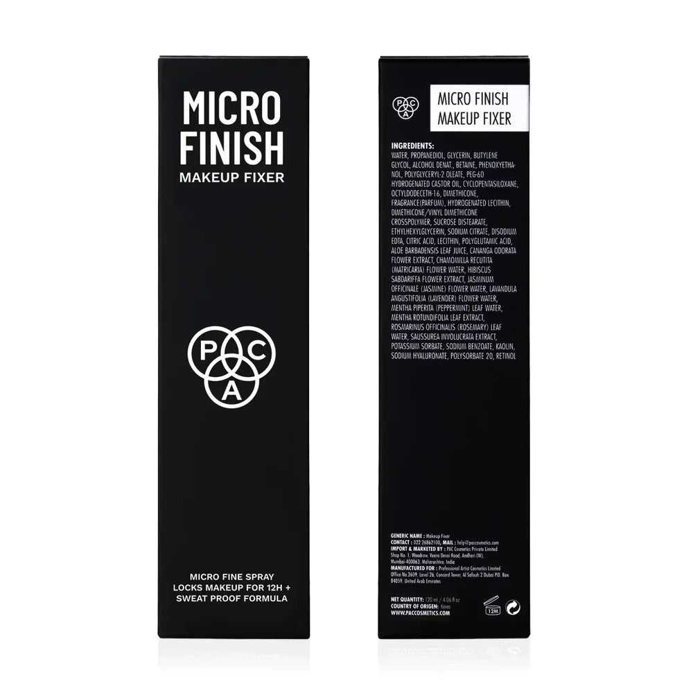 PAC Micro Finish Makeup Fixer makeup setting spray application