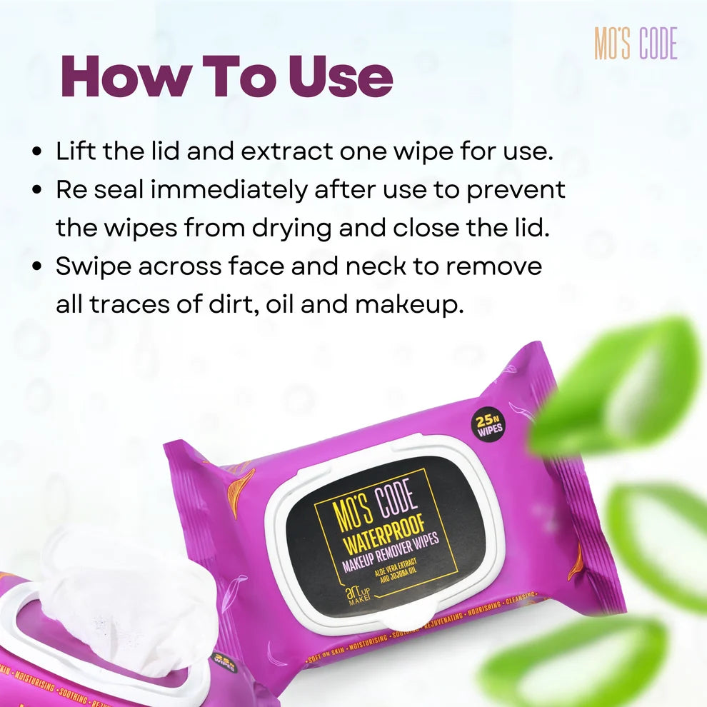 MO’S CODE Waterproof Makeup Remover Wipes