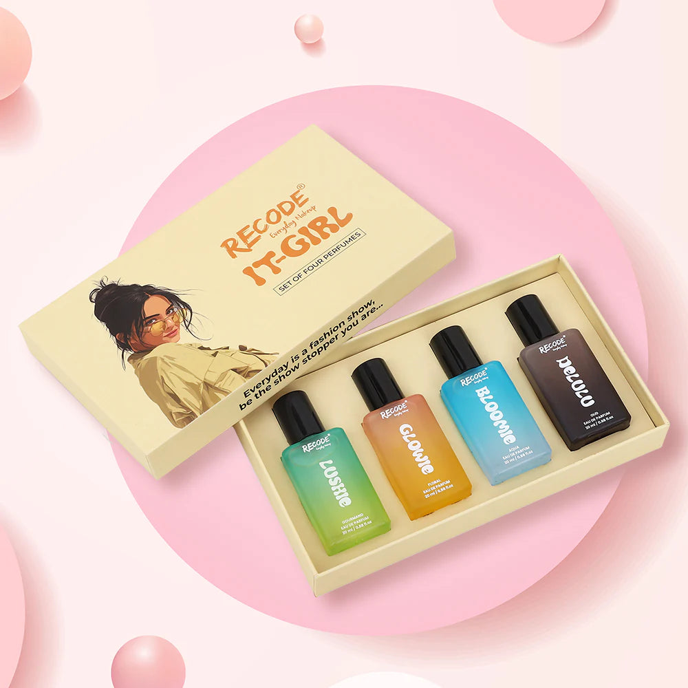 Recode IT Girl Unisex Perfume Set | Pack of 4 Mini Perfumes (20ml x 4)
