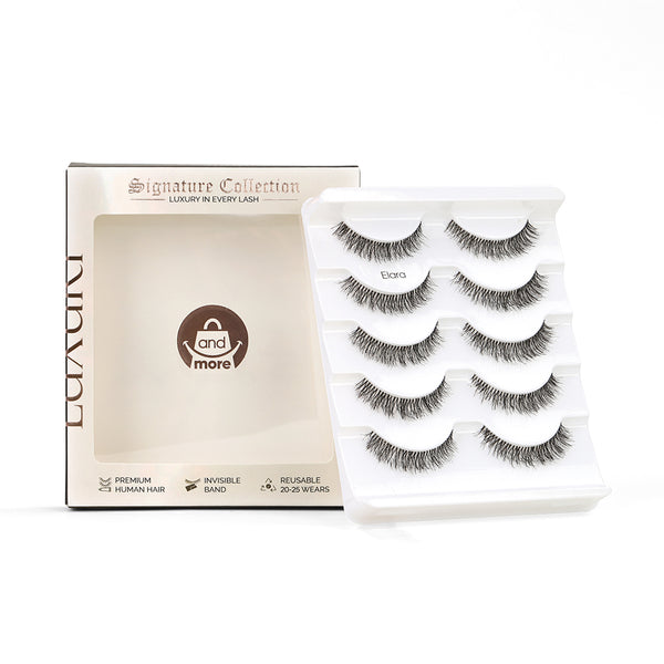 AndMore Elara elongated human hair false eyelash side view