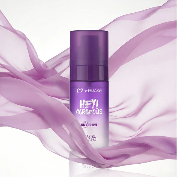 Makezmia Hey Gorgeous Makeup Setting Spray glossy finish
