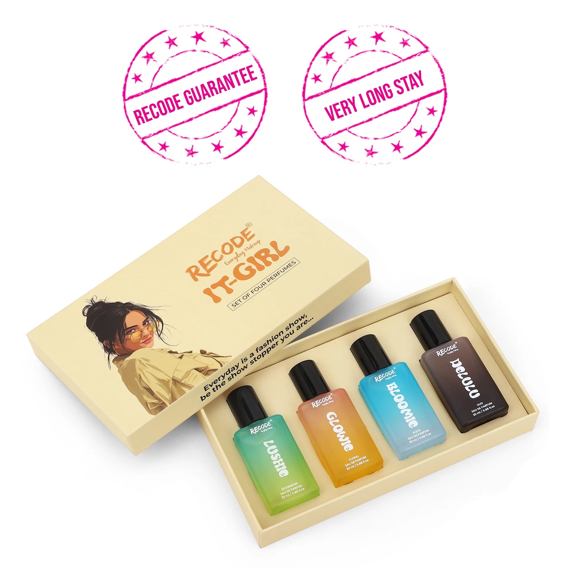 Recode IT Girl Unisex Perfume Set | Pack of 4 Mini Perfumes (20ml x 4) Main image