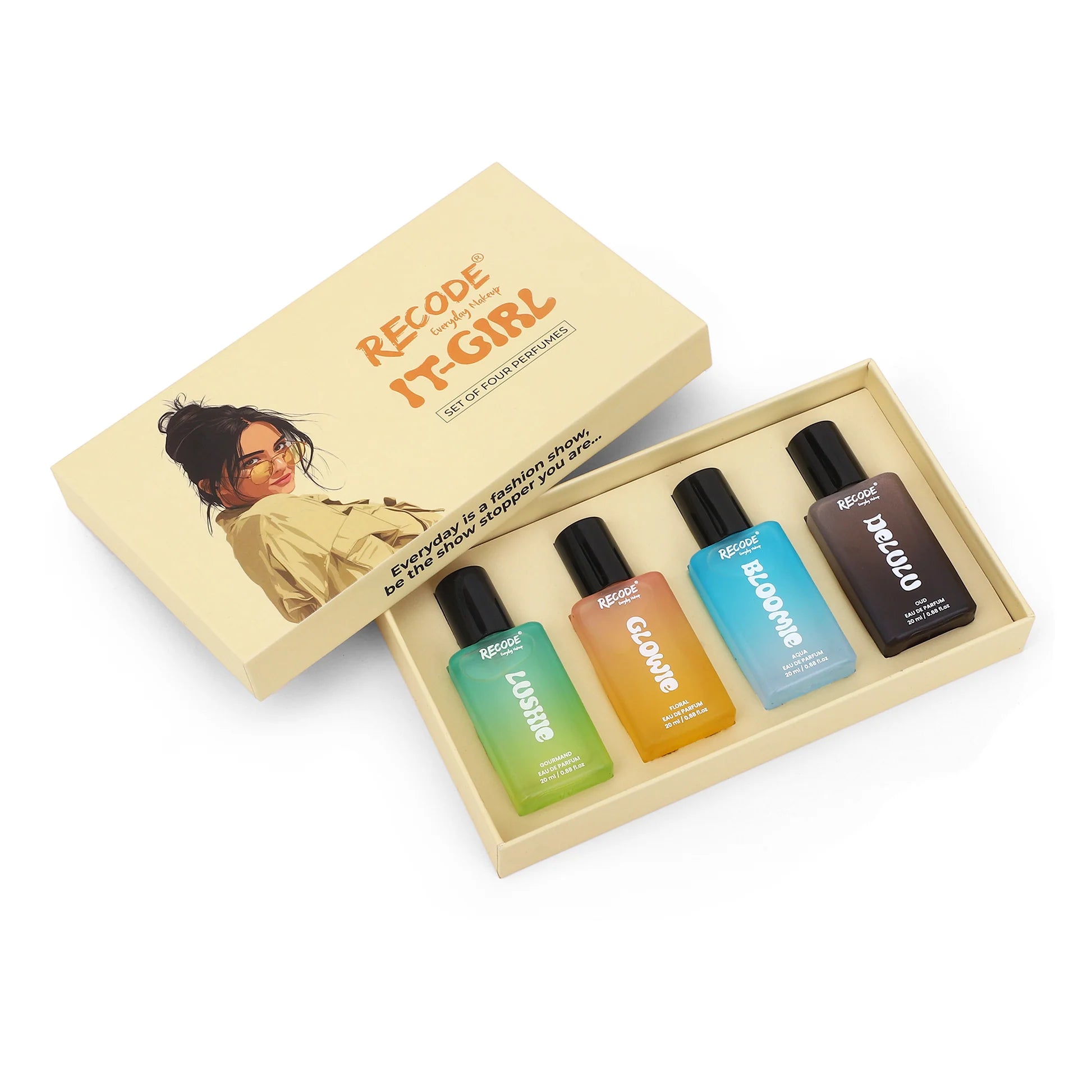 Recode IT Girl Unisex Perfume Set | Pack of 4 Mini Perfumes (20ml x 4) Secondary image
