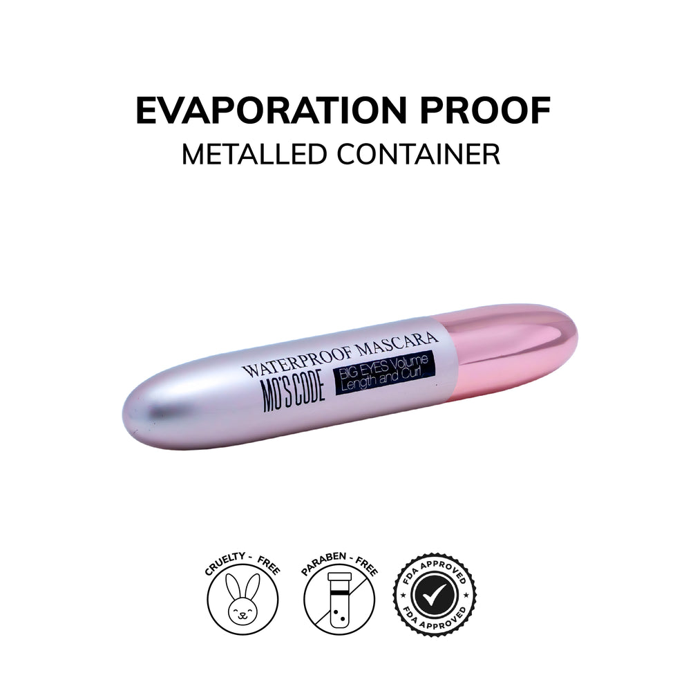 Mo's Code Waterproof Mascara – Big Eyes Volume, Length & Curl, 9 g