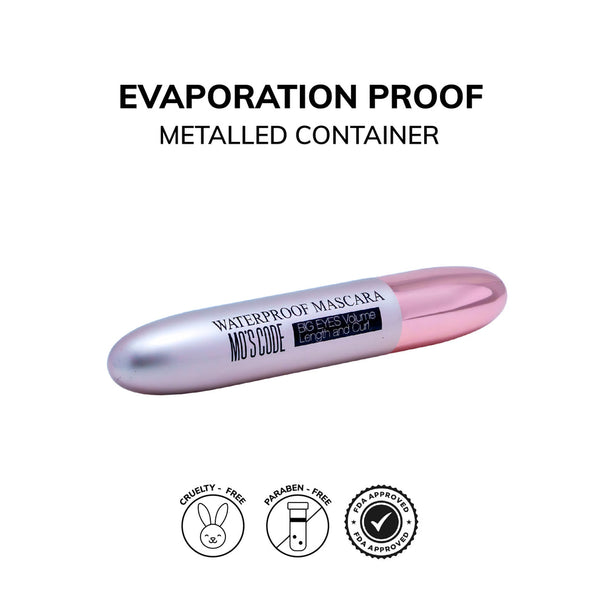 Mo's Code Waterproof Mascara – Big Eyes Volume, Length & Curl, 9 g