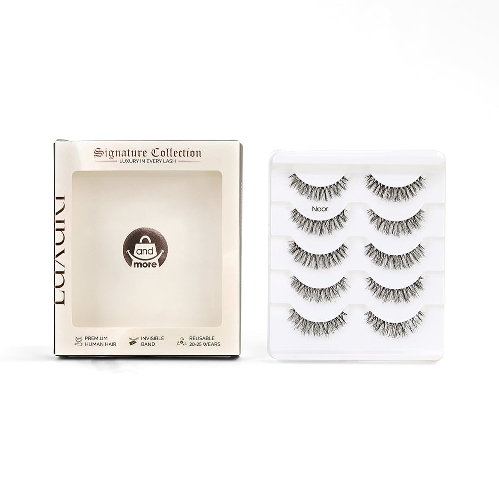 AndMore Noor premium human hair false eyelash side view