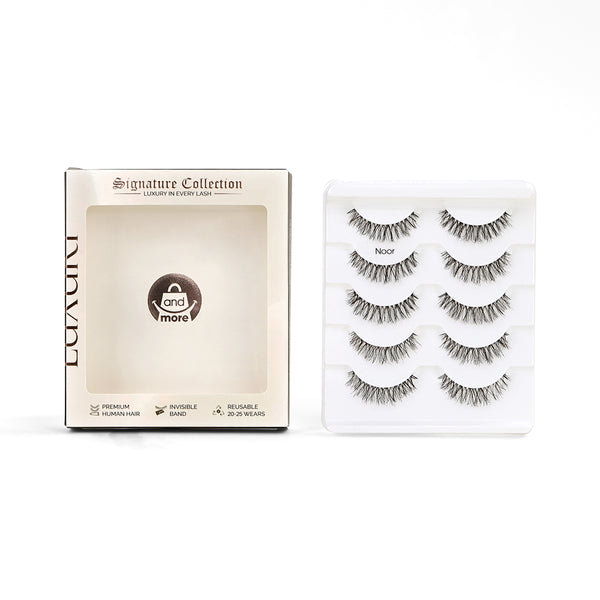AndMore Noor premium human hair false eyelash side view