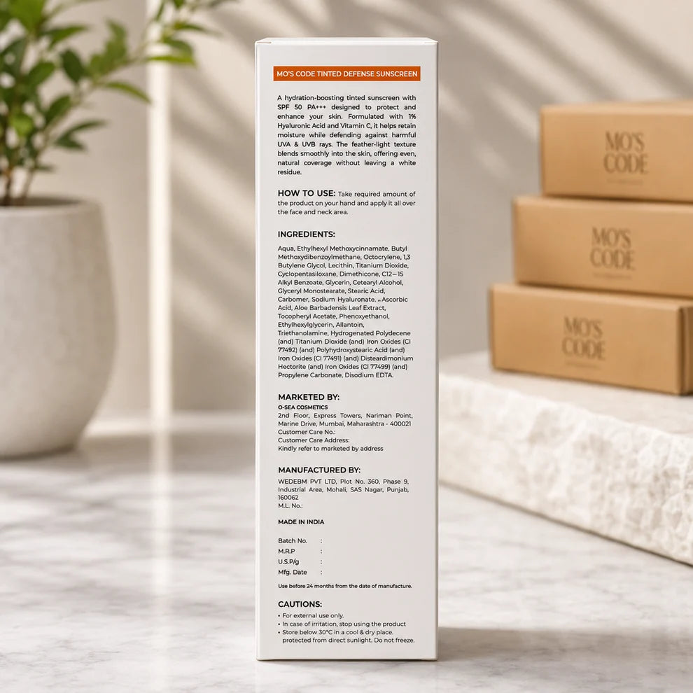 MO’S CODE Tinted Defense Sunscreen SPF 50 PA+++ - 30g