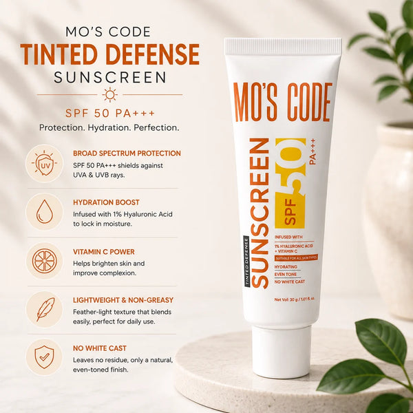 MO’S CODE Tinted Defense Sunscreen SPF 50 PA+++ - 30g