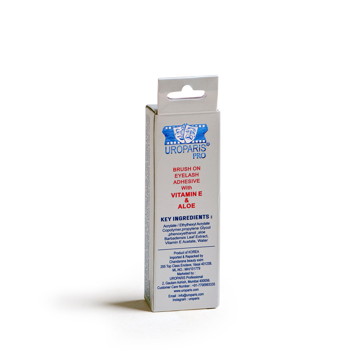UROPARIS PRO Brush On Eyelash Adhesive / Glue With Vitamin E & Aloe