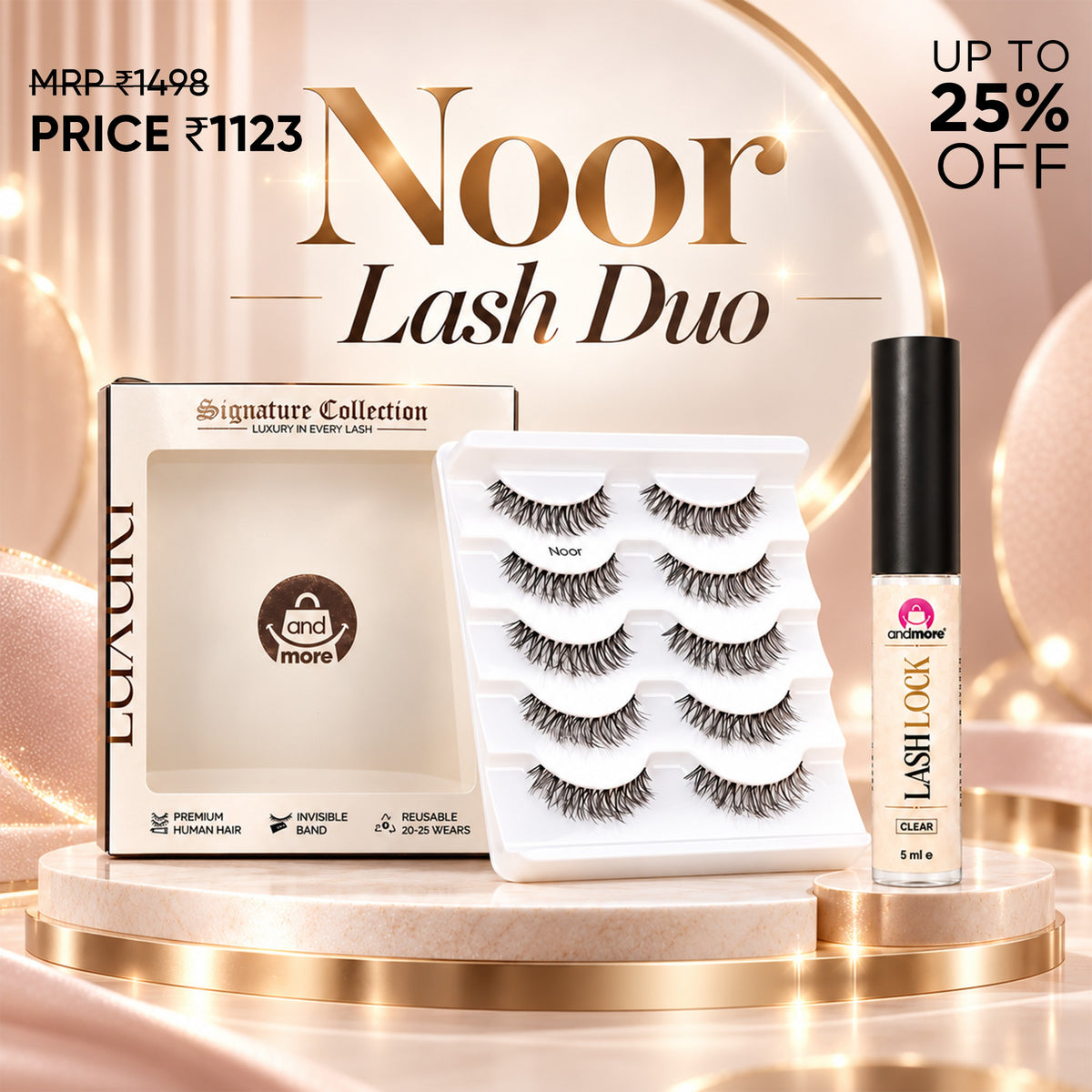 Noor Lash Duo – Noor Eyelash + Lash Lock Main image