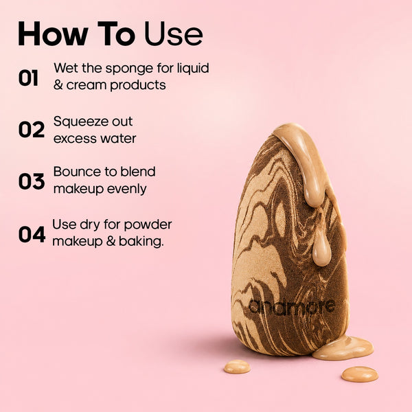 AndMore Ink Drop Beauty Blender for Flawless Foundation Application