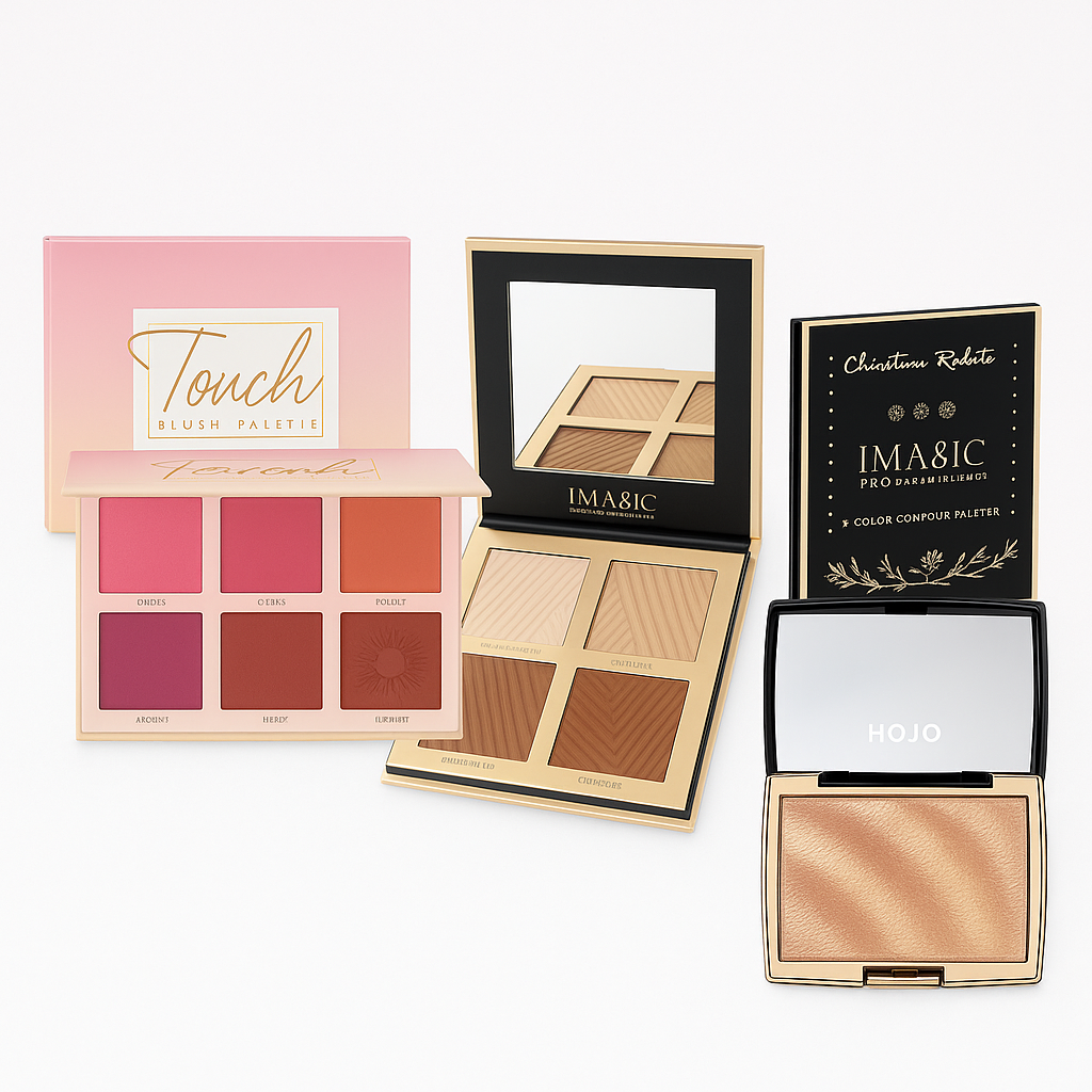 COMBO IMAGIC BLUSH PALETTE + IMAGIC CONTOUR PALETTE + HOJO HIGHLIGHTER Main image