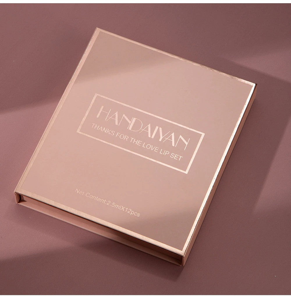 Handaiyan lipstick set closed box with rose gold finish