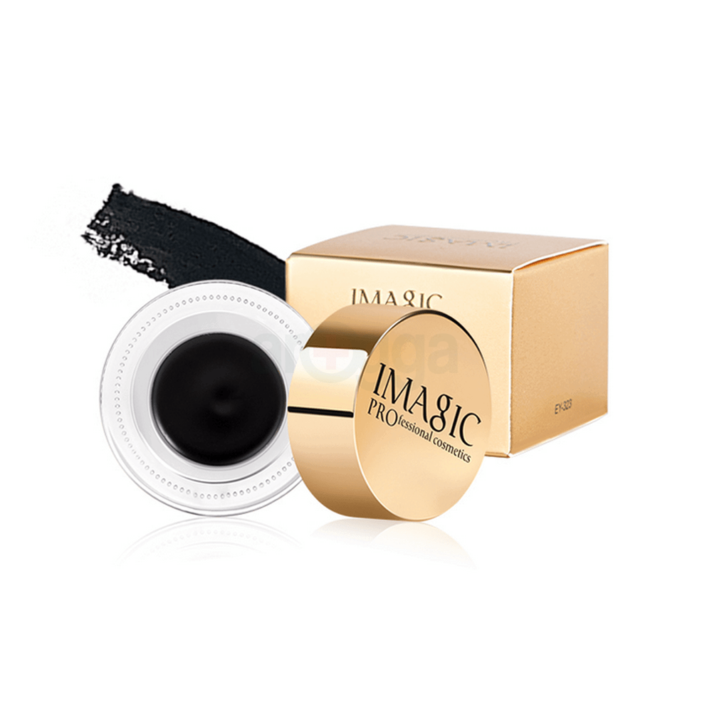 Imagic Gel Eyeliner E01 Black with gold lid and packaging Main image