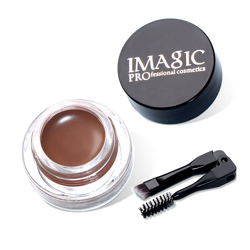Imagic Eyebrow Pomade E05 Dark Brown with brush applicator – waterproof brow gel Main image