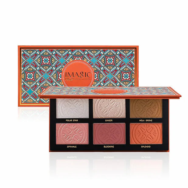 IMAGIC FA-144 face palette with six shades for contour, highlight, and blush Main image