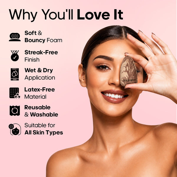Reusable Latex-Free Makeup Sponge for Liquid and Cream Makeup