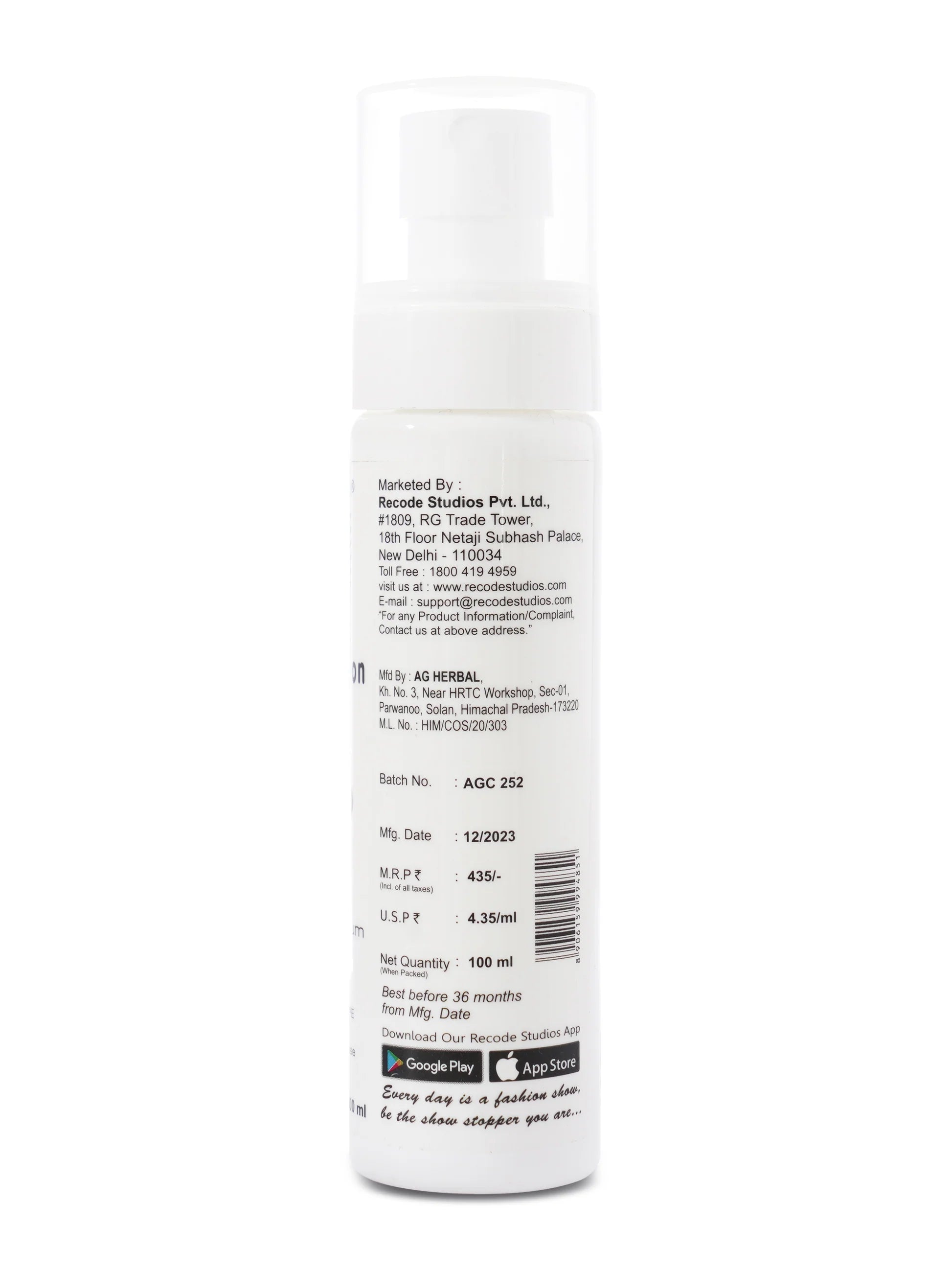 Recode Sun Protection Face Spray SPF50 PA+++ - 100 ML