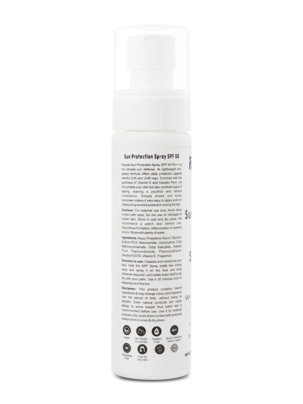 Recode Sun Protection Face Spray SPF50 PA+++ - 100 ML
