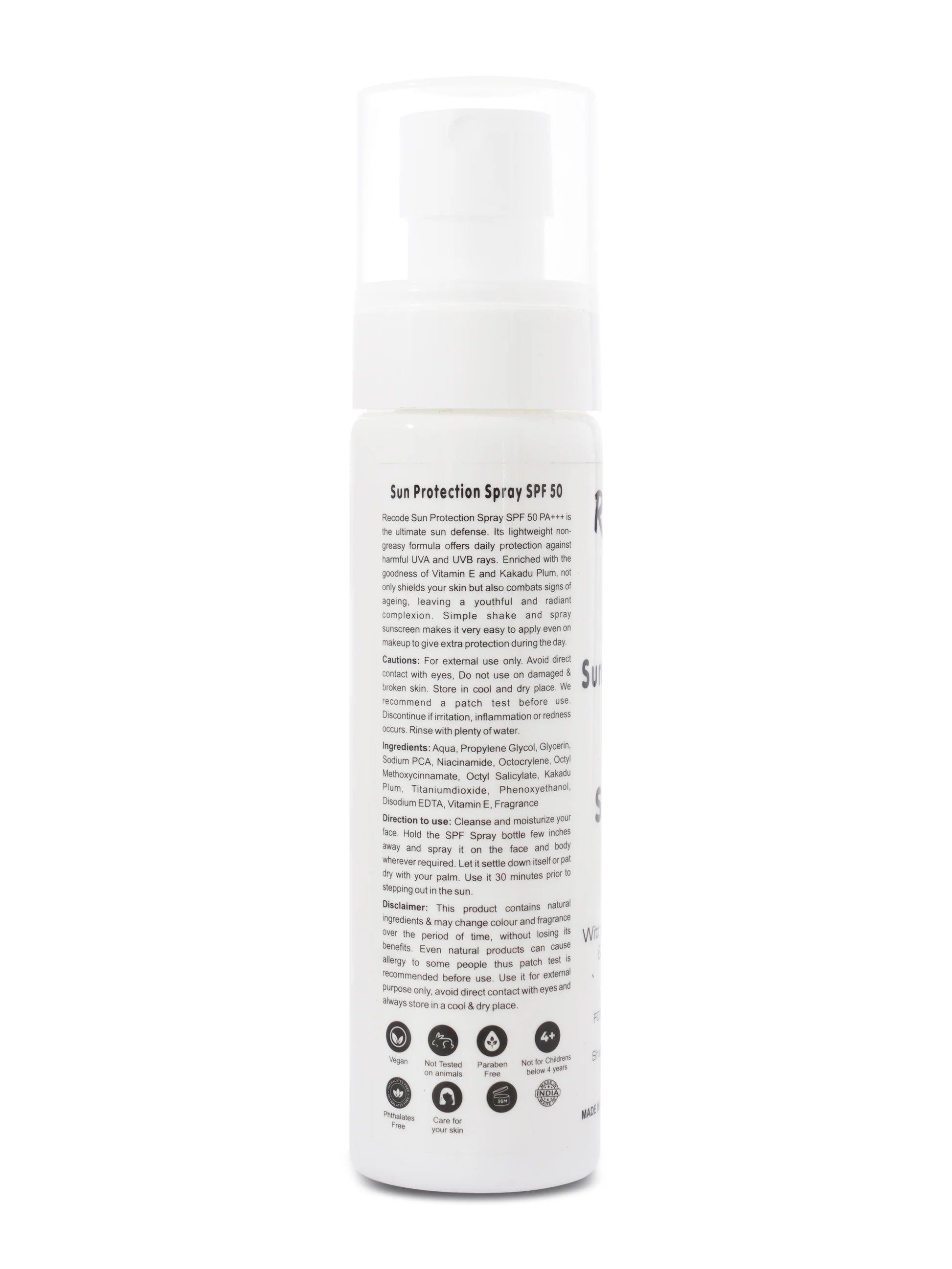 Recode Sun Protection Face Spray SPF50 PA+++ - 100 ML